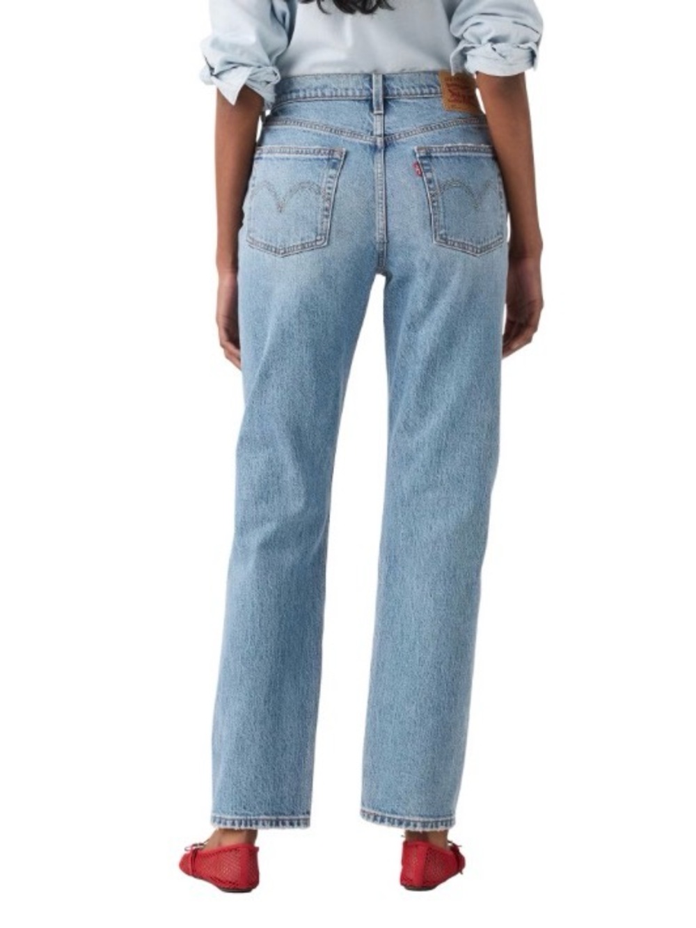 Levi's Women's Straight Leg Jeans in Light Blue Denim